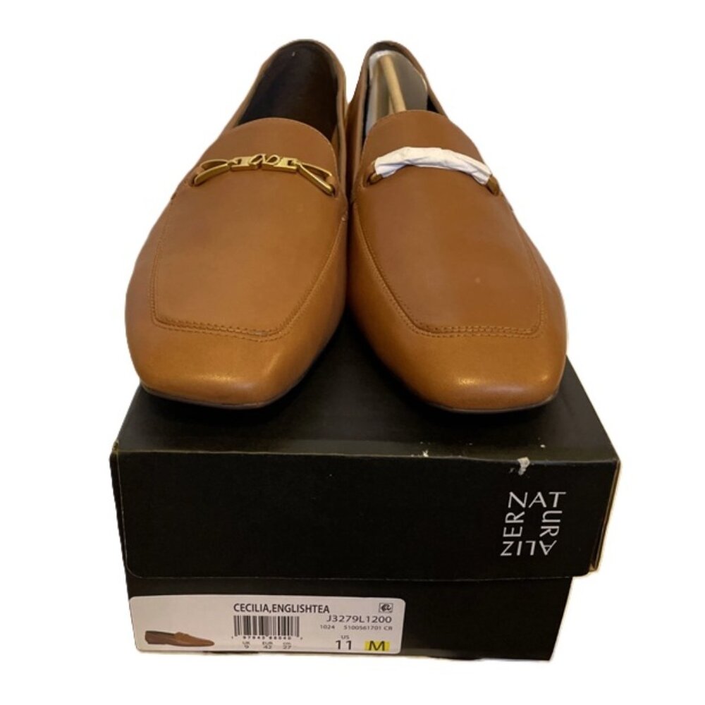 Naturalizer Cecilia Loafer English Tea (Brown) Leather Flats Women's Size 11 New - Picture 2 of 12